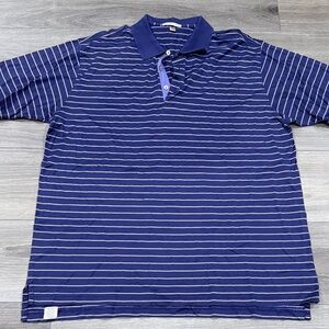 Peter Millar Men’s Lavender Striped Polo Shirt XXL